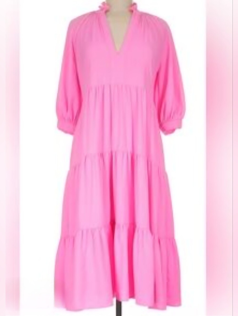 Amanda Uprichard Tuckernuck Style Pink Ruffled Dress
